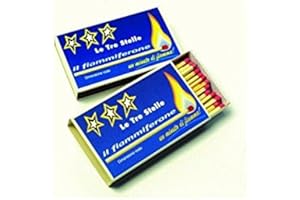 LE TRE STELLE Fiammiferi il Fiammiferone 10 cm