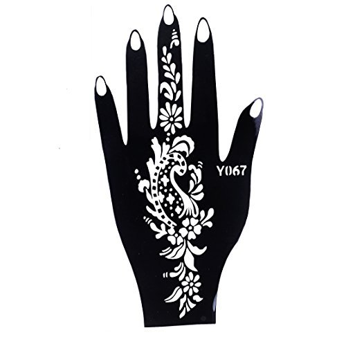 Mehndi Stencil Henna Designs for hand - single use Y067