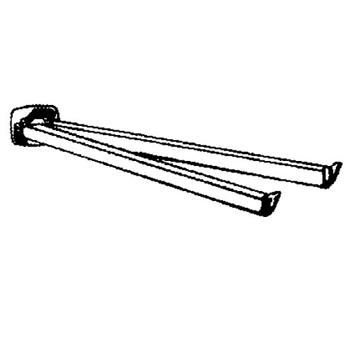 Sanitop-Wingenroth Standard Handtuchhalter kantig zweiarmig, 1 Stück, verchromt, 07106 2 - 2