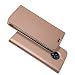 Produktbild KKEIKO Moto G6 Hülle, Moto G6 Leder Handyhülle Schutzhülle [ mit Gratis Panzerglas Schutzfolie ], Stoßsichere Lederhülle Brieftasche case für Moto G6 - Roségold