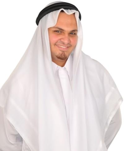 Traditional headpiece Scheich-Arabic Arabian, Agal negro con pañuelo blanco