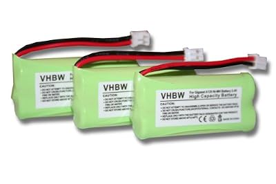 vhbw Lot de 3 batteries NI-MH 700mAh 2.4V pour SIEMENS Gigaset A120, A140 etc. & UNIVERSUM CL15, SL15 remplace V30145-K1310-X383 etc.