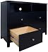 Brooklyn Black Media Chest with 4 deep drawers, Large chest of drawers with metal runners and dovetail joints. ASSEMBLED