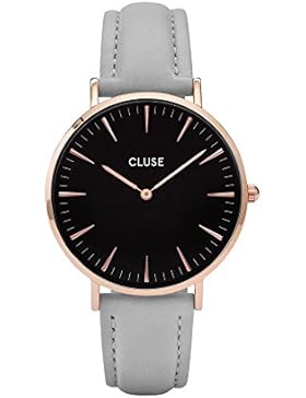 [Gesponsert]Cluse Damen-Armbanduhr Analog Quarz Leder CL18018