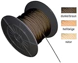 Material: 100 % Polyester EFIXS Zugschnur für Holzjalousien - Farbe: Dunkelbraun - Länge 10 Meter - Ohne Rolle