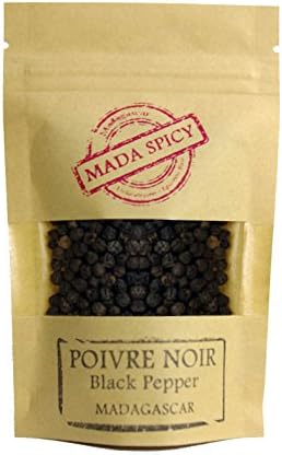 Madagascan Whole Black peppercorns 100g in eco-Friendly ziplock Bag.