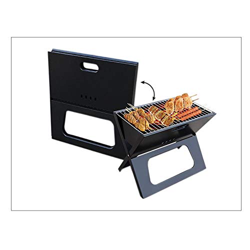 BBQ-- Asador Portátil Caja De Barbacoa Al Aire Libre Parrillada De Acero Inoxidable Barbacoa Plegable Barbacoa Portátil De Carbón Asador,Parrilla Al Aire Libre Jardín 40 * 35 * 30 Cm