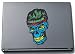 Produktbild Laptopskin Aufkleber Decal Sticker Laptop 90mmx150mm Schädel in Aktion