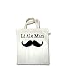 Produktbild Up to Date Kind - Little Man Moustache - Unisize - Natural - XT500 - Fairtrade Henkeltasche / Jutebeutel mit kurzen Henkeln aus Bio-Baumwolle