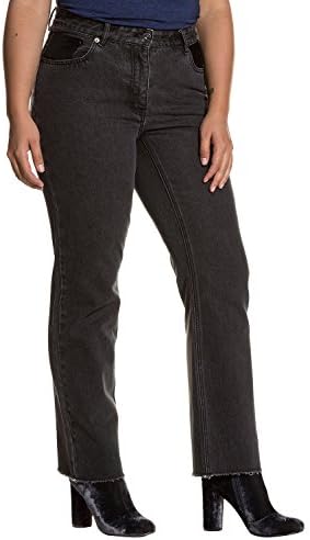 Studio Untold Women's Plus Size Velvet Accent Straight Cut Jeans Black 16 713252 11-42