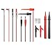Produktbild 14PCS Multimeter Messleitungen, LIUMY Test Leads Elektronischer Messleitungen Kit, Zwei Mini-Haken- An, Verlängerungskabel, Bananenstecker-Spitze, Krokodilklemmen, Nadeln