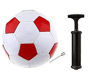 S.stock Red&White Football with Pump (Size-5)