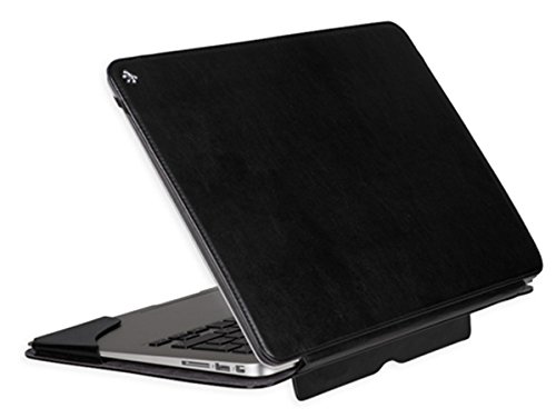 Gecko Macbook Air 13″ PU-Leder Hülle- Schwarz – luxuriöse Schutzhülle in modernem Design / perfekter Schutz in der Farbe schwarz / black geeignet für MacBook Air 13,3″ (Typ A1369/ Typ A1466 2013/2014) - 3