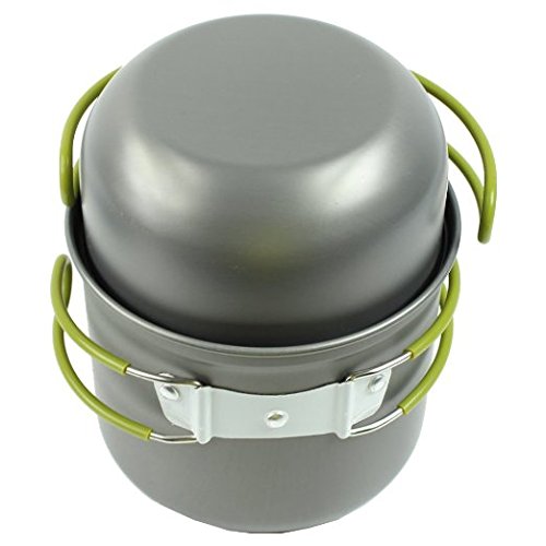 SUMERSHA Picknick Camping Wandern Backpacking Pot Pan Kochgeschirr Kochen im Freien Bowl Kochtöpfe (4 Stück) - 2