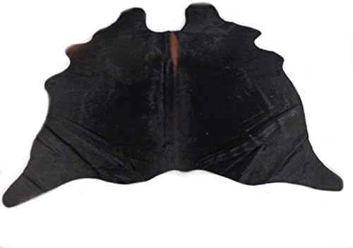 Cowhide Rug - Black and Brown Pattern - Approx 135 cm x 150 cm - Natural Leather Hide by Narbonne Leather Co