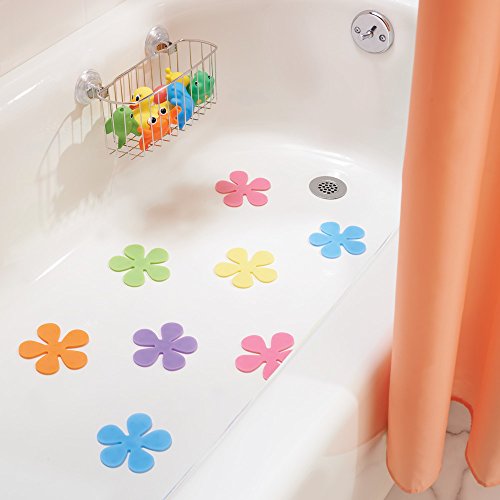 InterDesign 30226EU Florale Tub Treadz, 8-er Set, farbig sortiert - 2