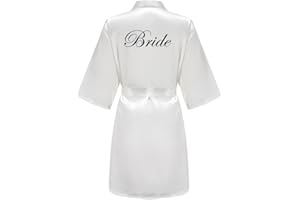 JPHCHSC Maid of honor Bride Robe Mother of bride Robe Dressing Gown for Women Bridesmaid Robes Short Bridal Morning Robes