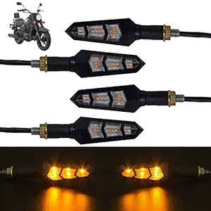 Ramanta 6 LED Motorcycle Bike Turn Signal Indicator Light Turning Lamp 12V for UM All Bikes (4 PCs) , Amber