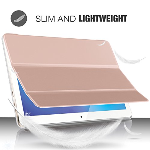 IVSO hochwertiges PU Leder Etui hülle Tasche Case – mit Standfunktion, super 360° Anti-Wrestling, ist für Huawei MediaPad T3 10.0 Tablet-PC perfekt geeignet (Rose Gold) - 5