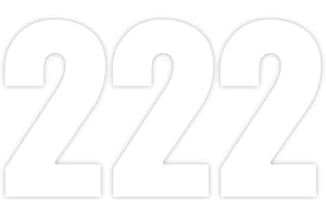 Sara Prints Pack of 3 Plain Wheelie Bin Number2 Self Adhesive Waterproof Vinyl Stickers Ideal for Out door Wheelie Bins Dustbins Garbage bins V1021 White