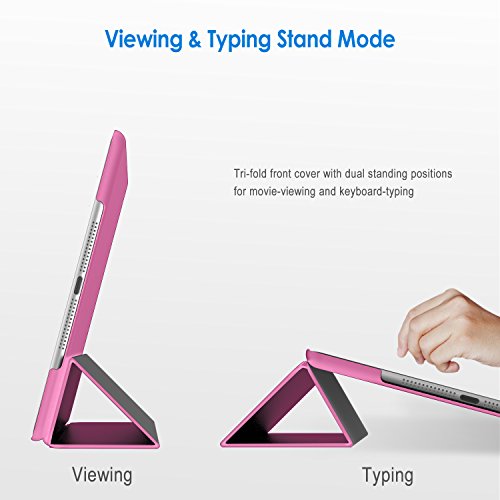 iPad mini Hülle, JETech Slim Fit iPad mini 1 2 3 Hülle Schutzhülle Etui Tasche mit Ständer Funktion und Eingebautem Magnet für Einschlaf/Aufwach für Apple iPad mini, iPad mini 2 und iPad mini 3 (Rosa) - 3