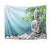 Produktbild LB Buddha-Statuen Blätter Orchideen Pflanzen Bild drucken Wandbehang Tapisserie Strand Tisch Tuch Tuch Wohnaccessoire 200 Breite x 150 Höhe cm