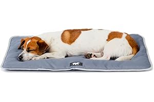 Ferplast Cuccia Cane e Gatto Antigraffio e Impermeabile, Tessuto Tecnico Resistente Tech, JOLLY Taglia Piccola, Materassino Lavabile a Mano a 30°, 65 x 48 x 3,5 cm, Grigio