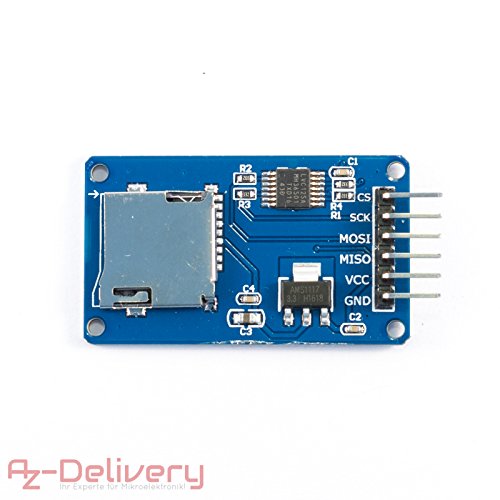 AZDelivery SPI Reader Micro Speicher SD TF Karte Memory Card Shield Modul für Arduino - 2