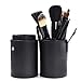 Lychee Women 12pcs Soft Professional Makeup Brushes Cosmetic Make Up Brush Set Kit Foundation with Cup Holder Case (12Pcs Black)