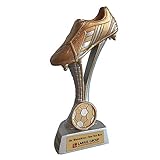 Größe: 145x70 mm; 162 gr. Larius Group Fußball Trophäe Goldener Schuh Fußballschuh Pokal Fußballpokal Ehrenpreis mit Wunschtext Gravur (mit Wunschtext)