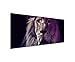 Produktbild 120x40cm Panoramabild auf Leinwand Portrait männlicher Löwe