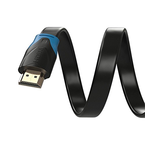 5m | HDMI-Kabel Flach | 4K Ultra HD 2160p / Full HD 1080p | 3D / ARC / CEC | Ethernet | TV | PC/ Notebook | von JAMEGA