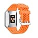Produktbild Fitbit Ionic Armband, FEITONG Silikon Uhrenarmband Perforiert Lüften Zubehör Sport Watch Straps für Fitbit Ionic (130-230mm, #Orange)