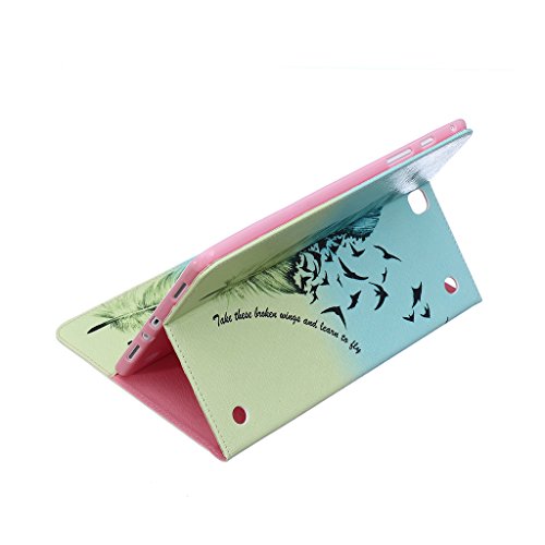 Samsung Galaxy TAB A 9.7 T550 Hülle, COLJOY Samsung Galaxy Tab A 9.7 SM-T550 T555 Kunstledertasche PU Schutzhülle Tasche Leder Brieftasche Hülle Case Cover mit praktischer Ständerfunktion und Auto Sleep / Wake Up Funktion, BF32 - 4