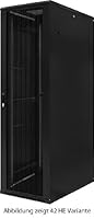 22 HE 19 Zoll - 19" Serverschrank mit Gitternetz-Türen vorne und hinten (BxTxH) 600x1000x1200mm - NEU! 19Power GmbH