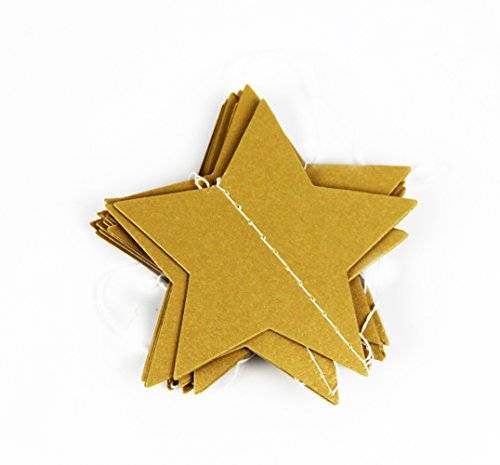 SUNBEAUTY 4 Meter fünfeckige Sternketten String Papier Girlande Party Feier Dekoration - 6