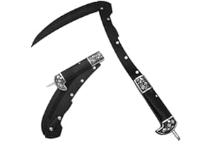 FINPAN Faltbar Sichel Garten, Leicht zu Tragen, Sensensichel für Outdoor und Garten Mähen von Gras, Getreide, Unkraut, Handsense,Fällen usw