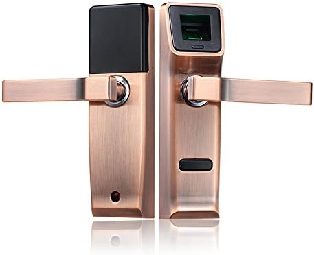 Biometric Electronic Door Lock Fingerprint Password Mechanical Key Digital Code Keyless Lock , left