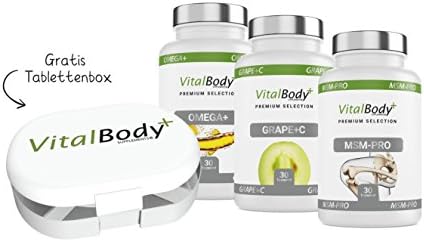 Original 21 days of metabolism | Metabolic cure | + 9 days FREE Complete package including 365 days nutritional advice | natural weight loss | Omega 3 Fish Oil - Without Burping MSM-PRO 1,400 mg | 600 mg CLEAN OPC &amp; 90 mg Vitamin C - UNIQUE Free tablet box | German premium quality!