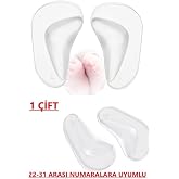 Pediatrik Bebek Kız ve Erkek &Ccedil;ocuk İ&ccedil;in D&uuml;ztabanlık İ&ccedil;e Basma &Ouml;nleyici Silikon Ayak Desteği Ortez Tabanlık, Ark Desteği, D&uuml;zt