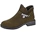 Produktbild Sannysis Stiefeletten Damen Elegant Frauen Stiefel Reißverschluss Round Head Bottom Schuhe Martin Stiefel Schwarz Khaki Grün