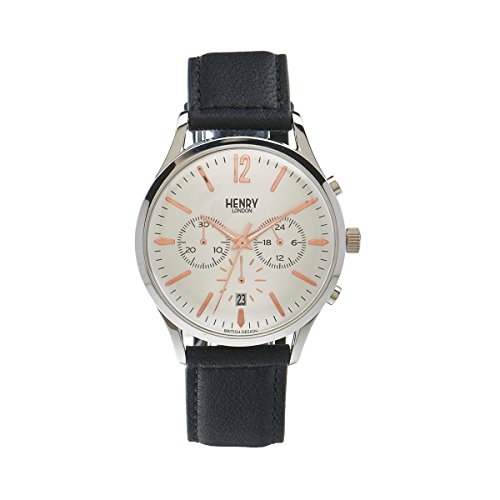 Henry London Unisex-Armbanduhr Highgate Chronograph Quarz Leder HL41-CS-0011