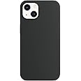 NAFS Silicon Case Compatible iPhone 13 | Camera Protect Microfiber Lining Cover | iPhone 13 case Cover (Black.)