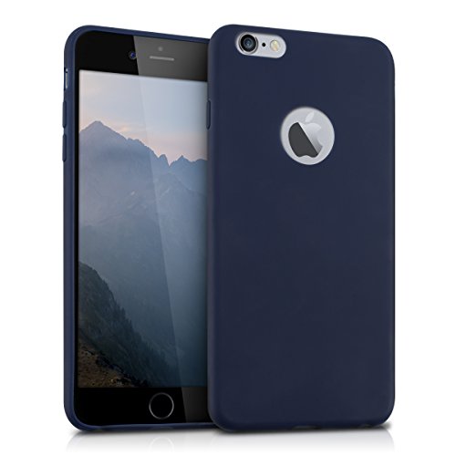 kwmobile Funda para Apple iPhone 6 Plus   6S Plus - Carcasa para m  vil en  TPU Silicona  - Protector  Trasero  en  Azul Oscuro Mate 
