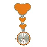 Easy Go Shopping Männer Frauen Quarz Hängende Doktor Taschenuhren Krankenschwester Uhren Legierung Uhr Gesundheitswesen Krankenschwester Doktor Uhr (Farbe : Orange)
