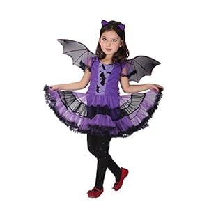 Tongchou Disfraz Murcielago Para Ninas Cosplay Carnaval Fiesta Halloween