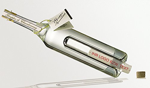 Flasche mit Hohlraum für Gegenstände oder Schriftstücke, leer, Füllvolumen ca. 200ml, mit Einschubfach für Nachrichten oder kleine Gegenstände, inkl. Einleger zum Selbstgestalten und 2 Korken für beide Flaschenöffnungen. Schöne Geschenk Idee! - 2