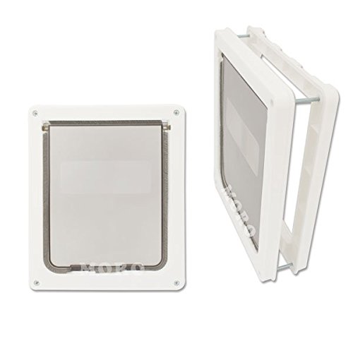 ZOIC-Large-Size-1692X1417-Inches2-Way-Lockable-Locking-Pet-Dog-Doggie-Cat-Safe-Security-Brushy-Flap-Door-Gate-For-Wall-or-Wooden-Door