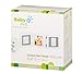Baby Art Double Print Frame Rounded (White & Grey)