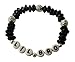 PERSONALISED Little BROTHER Gift BRACELET Lil Bro Boys Jewellery black beads Gifts At Dawn (S (approx 3-6 years))